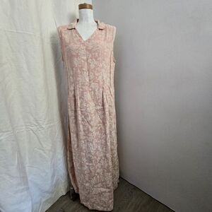 Subtle tones clothing linen floral dress